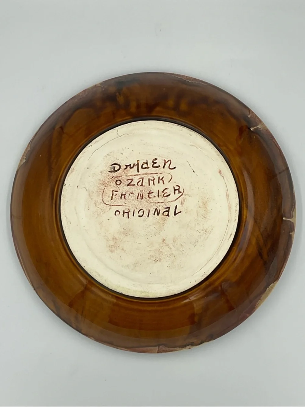 Vintage Dryden Pottery “Ozark Frontier” Original 1pc Chip and Dip Bowl